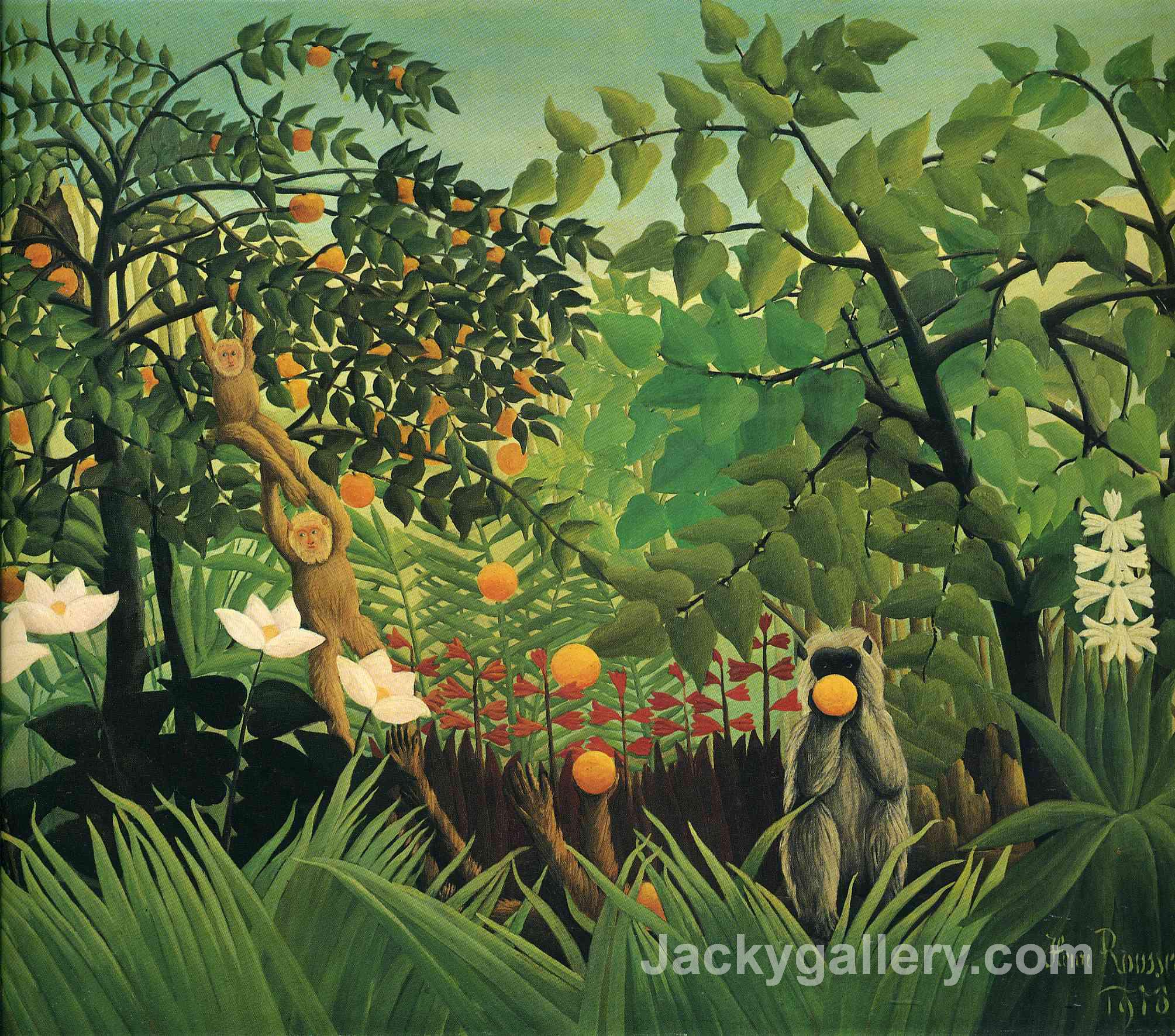 Exotic landscape by Henri Rousseau paintings reproduction - Click Image to Close